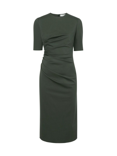 M.m.lafleur The Ciela Dress - Stretch Crepe In Dark Aloe