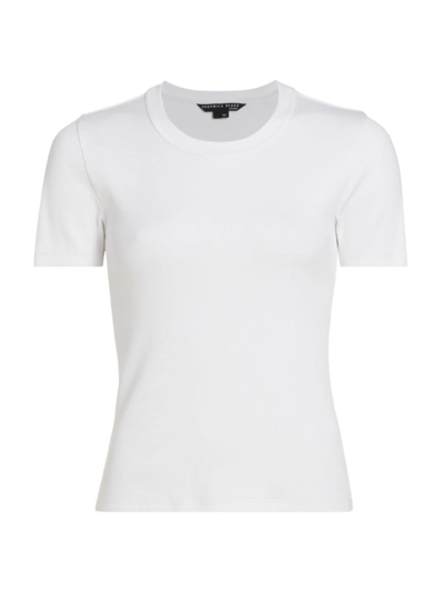 Veronica Beard Women's Pruitt Ribbed Cotton-blend T-shirt In White