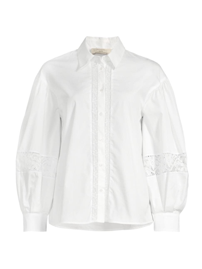 Weekend Max Mara Lace-trim Shirt In White