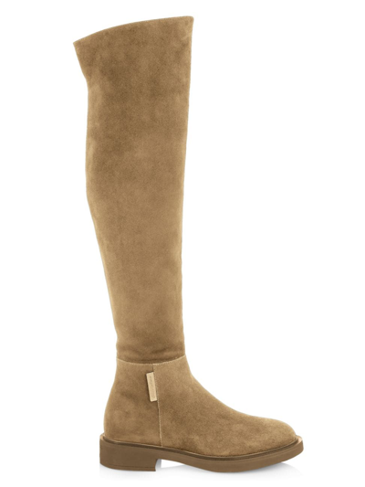 Gianvito Rossi Women's Lexington Suede Over-the-knee Boots In Camel