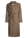 MAISON MARGIELA MEN'S WOOL DOUBLE-BREASTED TRENCH COAT