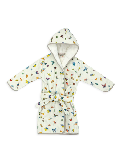 Timo & Violet Kid's Madame Butterfly Bathrobe In White