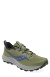 Saucony Peregrine 13 Running Shoe In Glade/ Black
