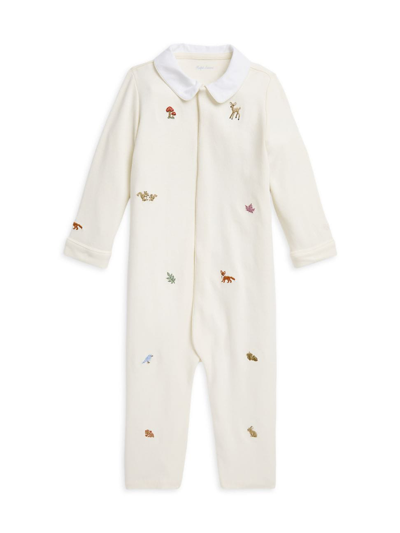 Polo Ralph Lauren Baby Boy's Forest Embroidery Coveralls In Clubhouse Cream