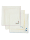 TIMO & VIOLET KID'S EMBROIDERED 3-PIECE SHAWL BLANKET SET