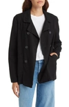 Frank & Eileen Cotton Peacoat In Black