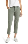 Frank & Eileen Wicklow The Italian Stretch Cotton Crop Chinos In Green