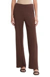 Vince High-waist Wide-leg Bias Pants In Nut Umber