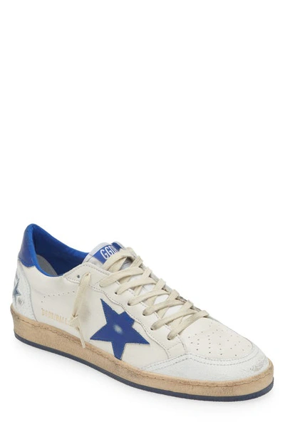 Golden Goose Distressed Ball Star Sneakers In White