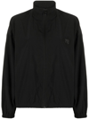 Alexander Wang Coaches Logo-print Shell Jacket In 黑色