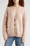 Acne Studios Knit Cardigan In Faded Pink