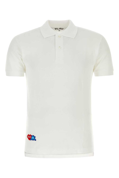 Comme Des Garçons Play Comme Des Garcons Play Polo In White