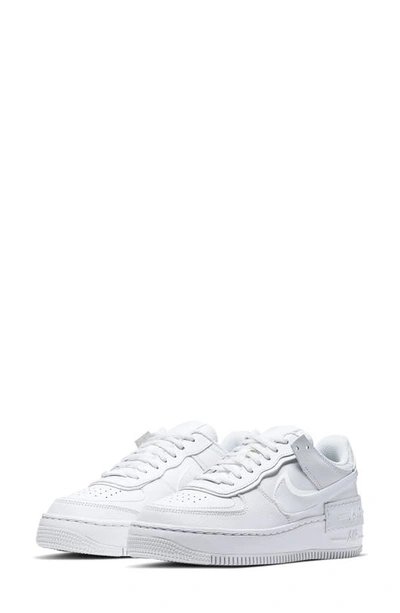 Nike Air Force 1 Shadow Sneaker In White/ White/ White