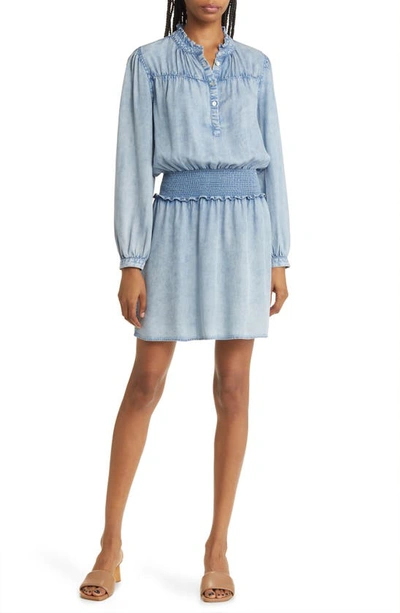 Rails Shawna Medium Vintage Wash Denim Mini Dress In Med Vintage Cloud