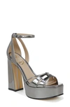 Sam Edelman Women's Kamille Strappy Platform High Heel Sandals In Pewter Olive