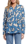 Nydj Womens Collar Polyester Blouse In La Grande
