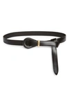 Isabel Marant Brindi Pull-through Leather & Brass Belt In Black