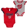 OUTERSTUFF NEWBORN & INFANT RED/HEATHERED GRAY WASHINGTON NATIONALS SCREAM & SHOUT TWO-PACK BODYSUIT SET