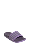 Adidas Originals Kids' Adilette Comfort Slide Sandal In Violet Fusion/ Matte Silver