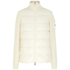 Moncler Padded Wool Cardigan, Women, White, Size: L In Cream