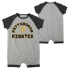 Outerstuff Infant  Heather Gray Pittsburgh Pirates Extra Base Hit Raglan Full-snap Romper In Heather Gray