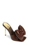 Jeffrey Campbell Bow Down Slide Sandal In Brown Gold