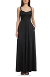 DRESS THE POPULATION NINA FIT & FLARE GOWN