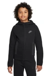 Nike Sportswear Tech Fleece Big Kids' (boys') Full-zip Hoodie In Black