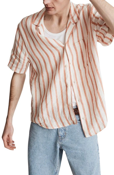 Madewell Linen Striped Shirt In Sweet Dahl