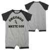 OUTERSTUFF NEWBORN & INFANT HEATHER GRAY CHICAGO WHITE SOX EXTRA BASE HIT RAGLAN FULL-SNAP ROMPER
