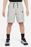 Nike Sportswear Tech Fleece Little Kids' Shorts In Grey