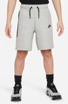 Nike Sportswear Tech Fleece Little Kids' Shorts In Grey/black