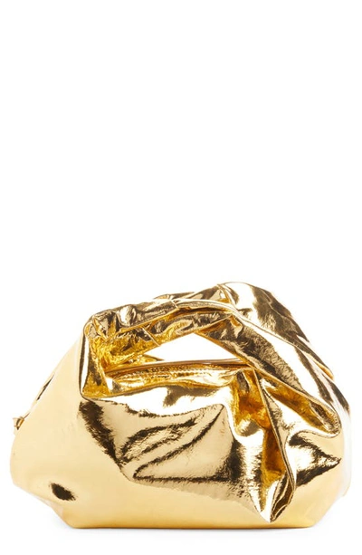 Dries Van Noten Twisted Top Handle Bag In Gold 954