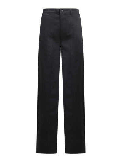 Cecilie Bahnsen Sixta Pleated Denim Wide-leg Trousers In