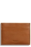 Shinola Leather Card Case In Tan