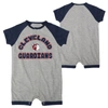 Outerstuff Newborn & Infant Heather Gray Cleveland Guardians Extra Base Hit Raglan Full-snap Romper In Heather Gray