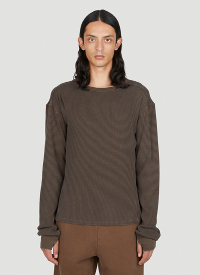 Entire Studios Brown Thermal Long Sleeve T-shirt