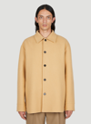 Jil Sander Tailored Wool Coat With Button Closure In Camel