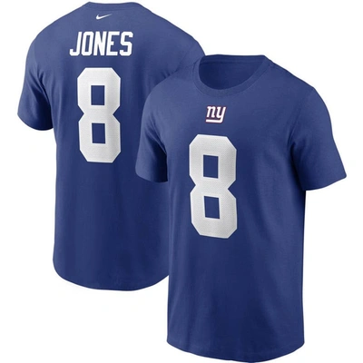 Nike Men's  Daniel Jones Royal New York Giants Name And Number T-shirt