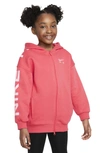 Nike Kids' Sportswear Air Club Fleece Oversize Hoodie In Light Fusion Red/ Medium Pink