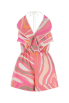 PUCCI PUCCI MARBLE PRINTED HALTERNECK PLAYSUIT