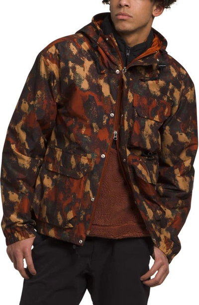The North Face M66 Utility Rain Jacket In Brandy Brown Evolved Texture