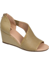 Journee Collection Aretha Perforated Wedge Sandal In Brown