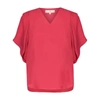 ANNA CATE SERENA SHORT SLEEVE TOP IN BEETROOT