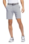 Adidas Golf Crosshatch Stretch Golf Shorts In Grey Three/ White