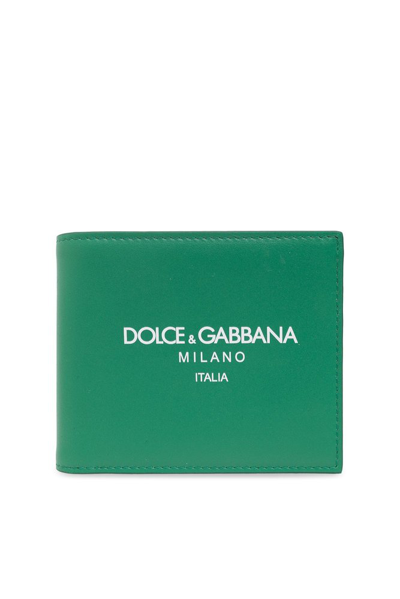Dolce & Gabbana Logo Printed Bi In Green
