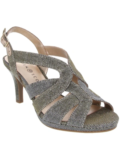 Karen Scott Belindah Womens Dress Sandal Padded Insole Slingback Sandals In Silver