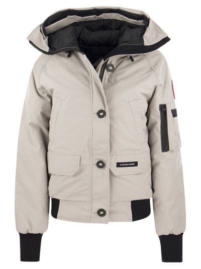 Canada Goose Chilliwack - Bomber Jacket With Hood In Limestone