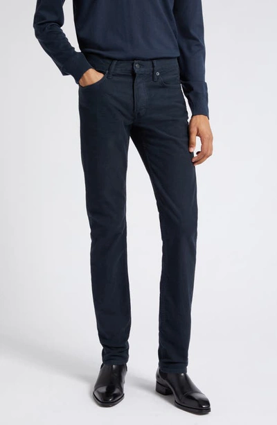 Tom Ford Moleskin Slim Fit Five-pocket Pants In Indigo