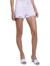 L Agence Audry Womens Denim Raw Hem Cutoff Shorts In Purple